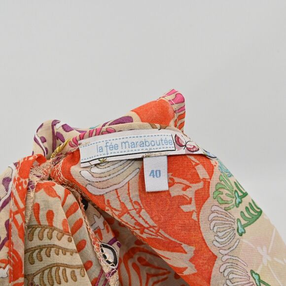 LA FEE MARABOUTEE‎ Top Womens Size 40 Multicolor Printed Sleeveless Tank Blouse - Picture 8 of 11